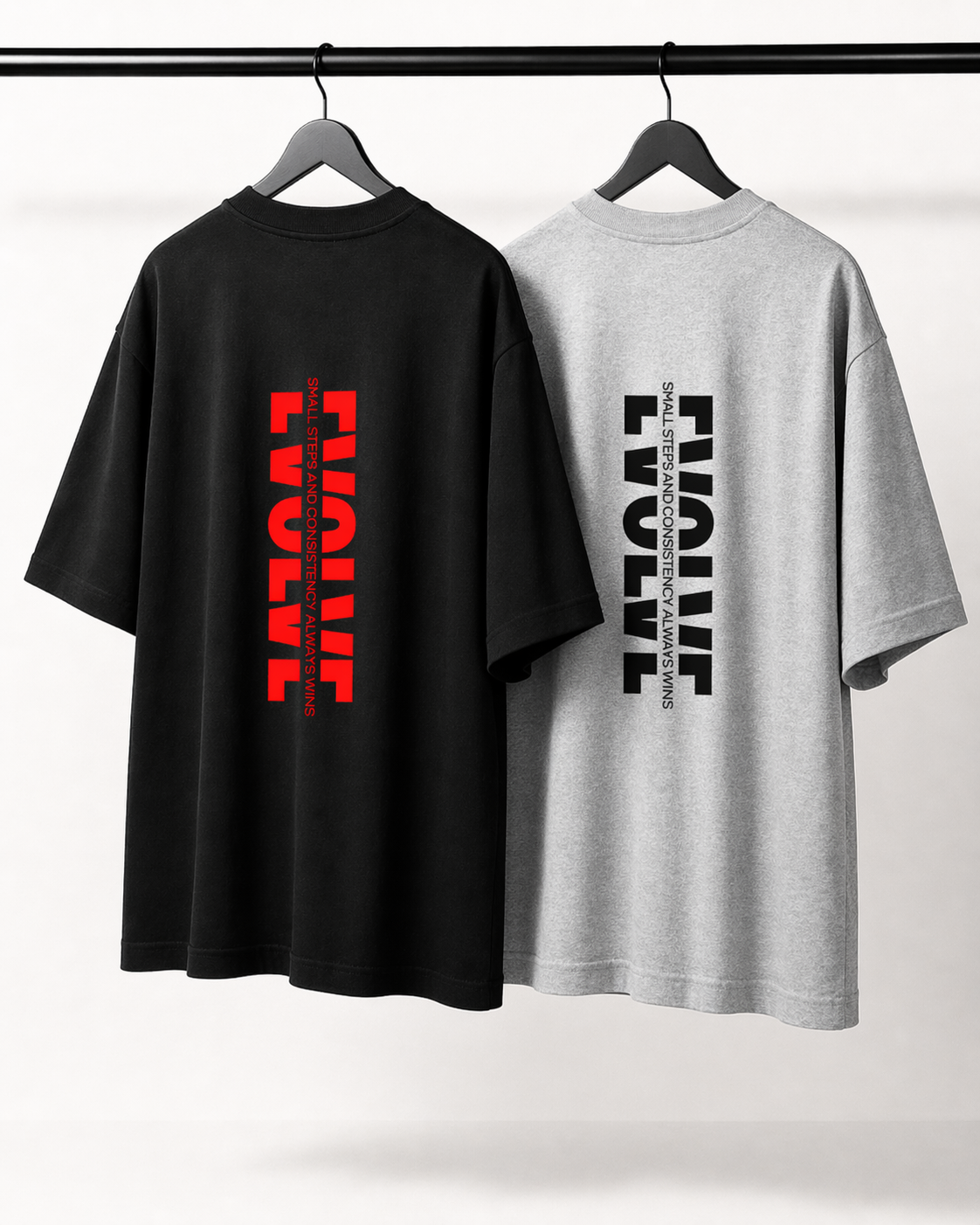 Men's Oversized Evolve T-Shirt Midnight Noir