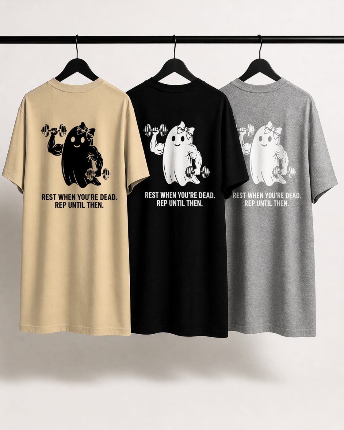 Women's Crew Neck Regular Fit Ghosty T-Shirt Beige