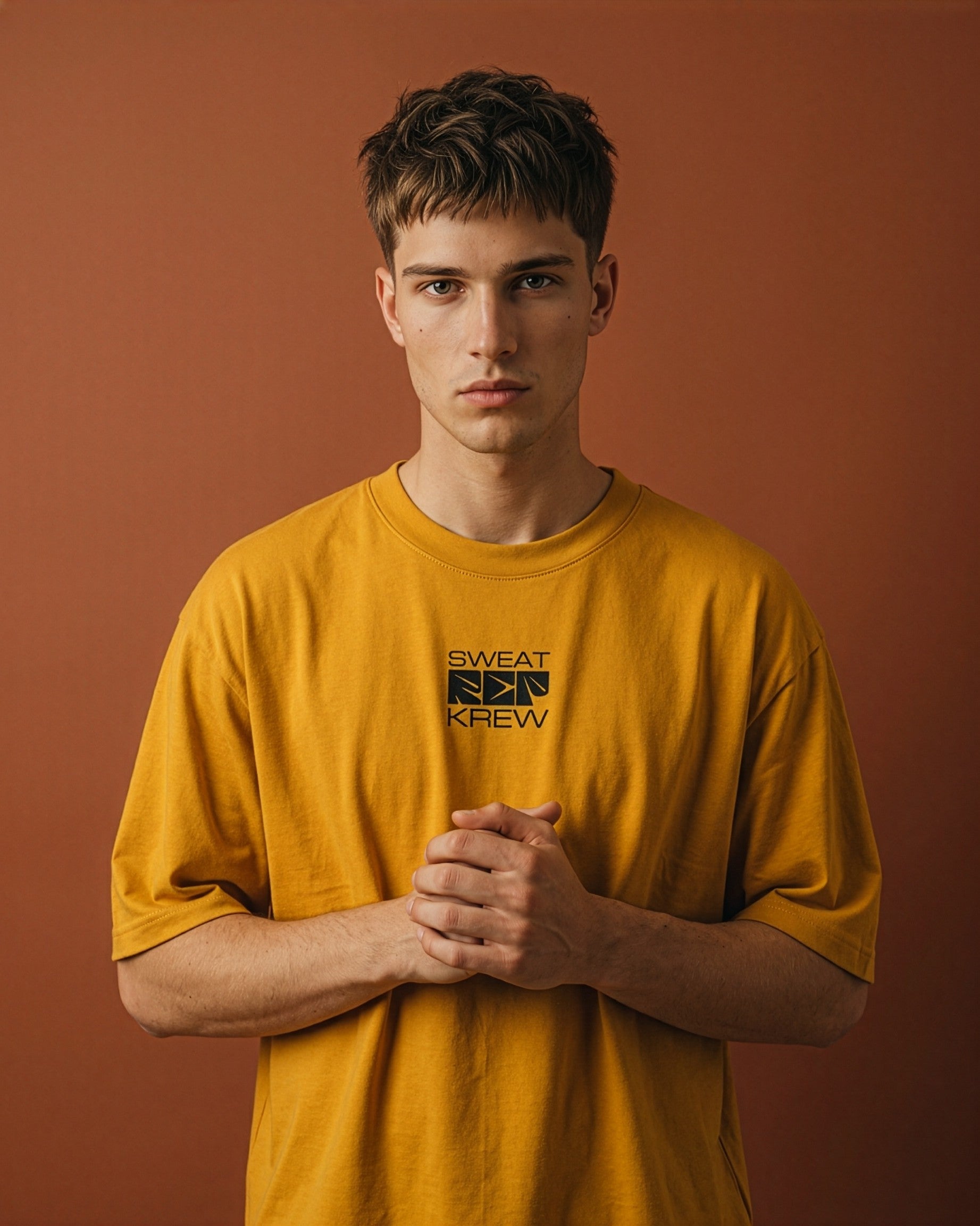 Men's Oversized Breaking Limits Sunrise Gold T-Shirt