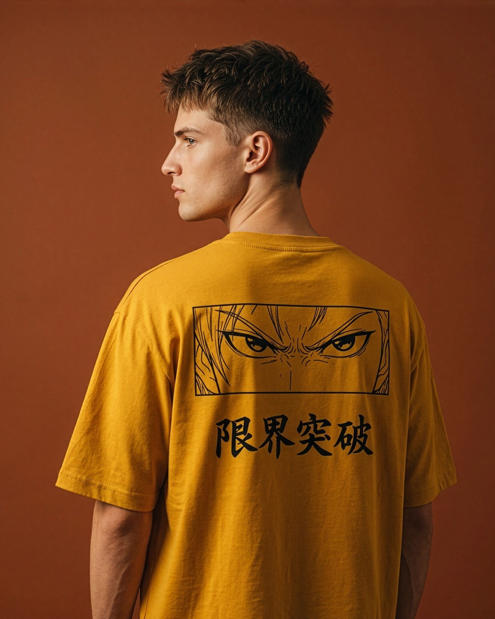 Men's Oversized Breaking Limits Sunrise Gold T-Shirt