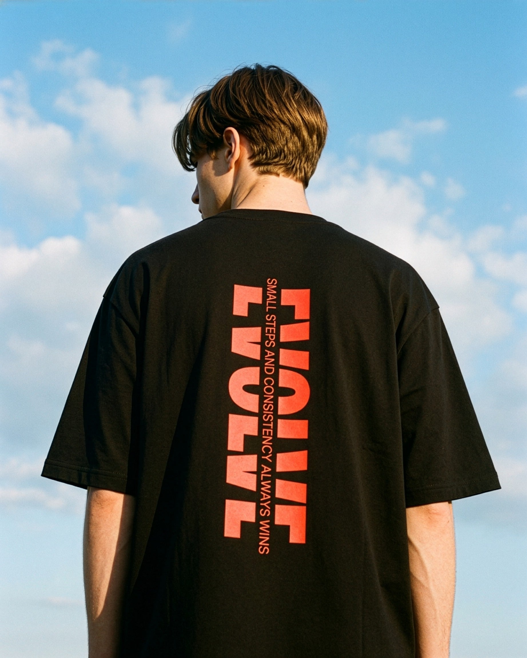 Men's Oversized Evolve T-Shirt Midnight Noir