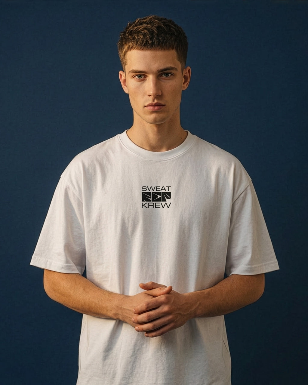 Men's Oversized Breaking Limits Pure White T-Shirt