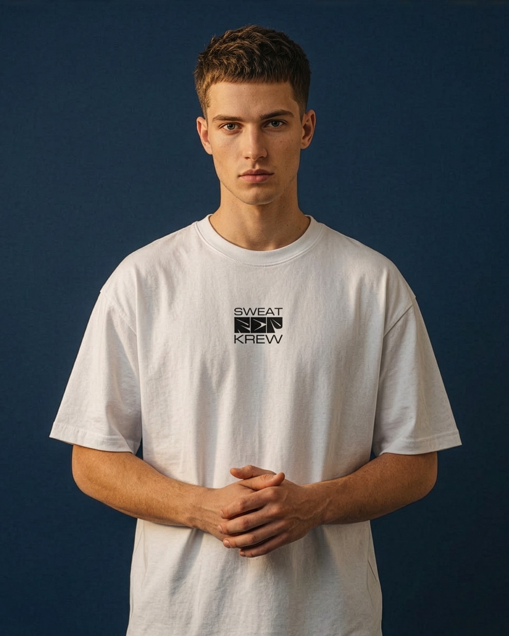 Men's Oversized Breaking Limits Pure White T-Shirt