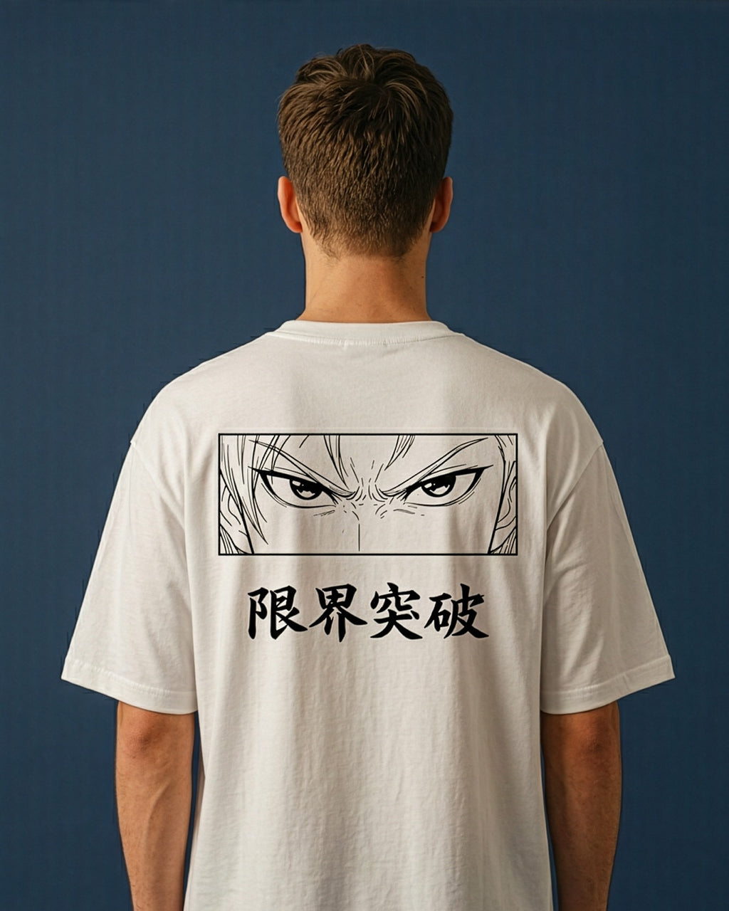 Men's Oversized Breaking Limits Pure White T-Shirt