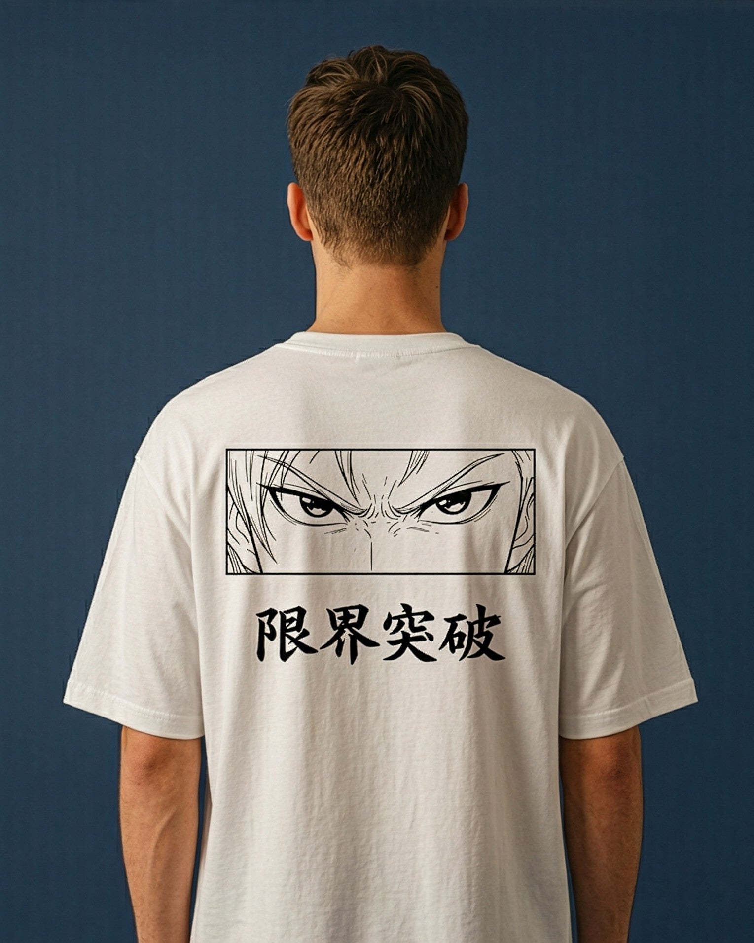 Men's Oversized Breaking Limits Pure White T-Shirt