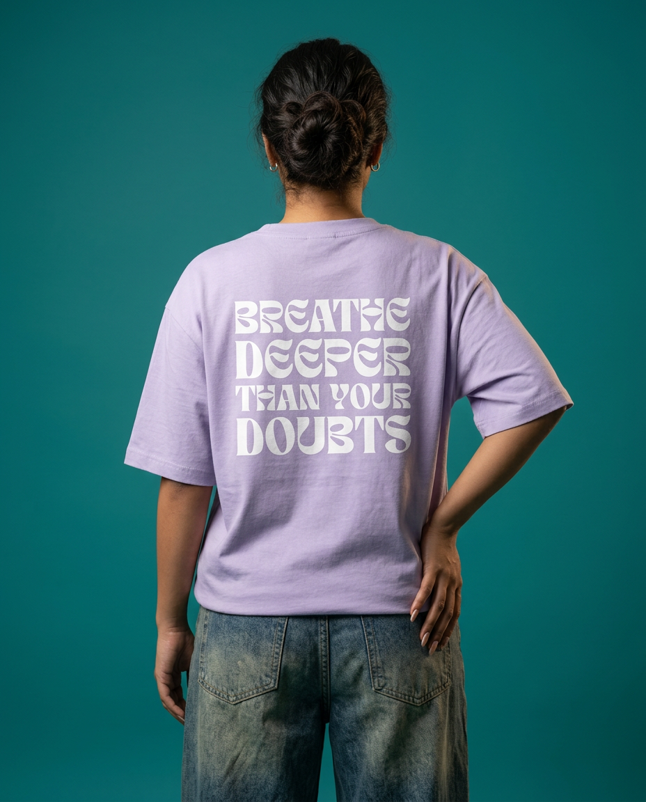 Women's Oversized Breathe T-Shirt Floral Lavender
