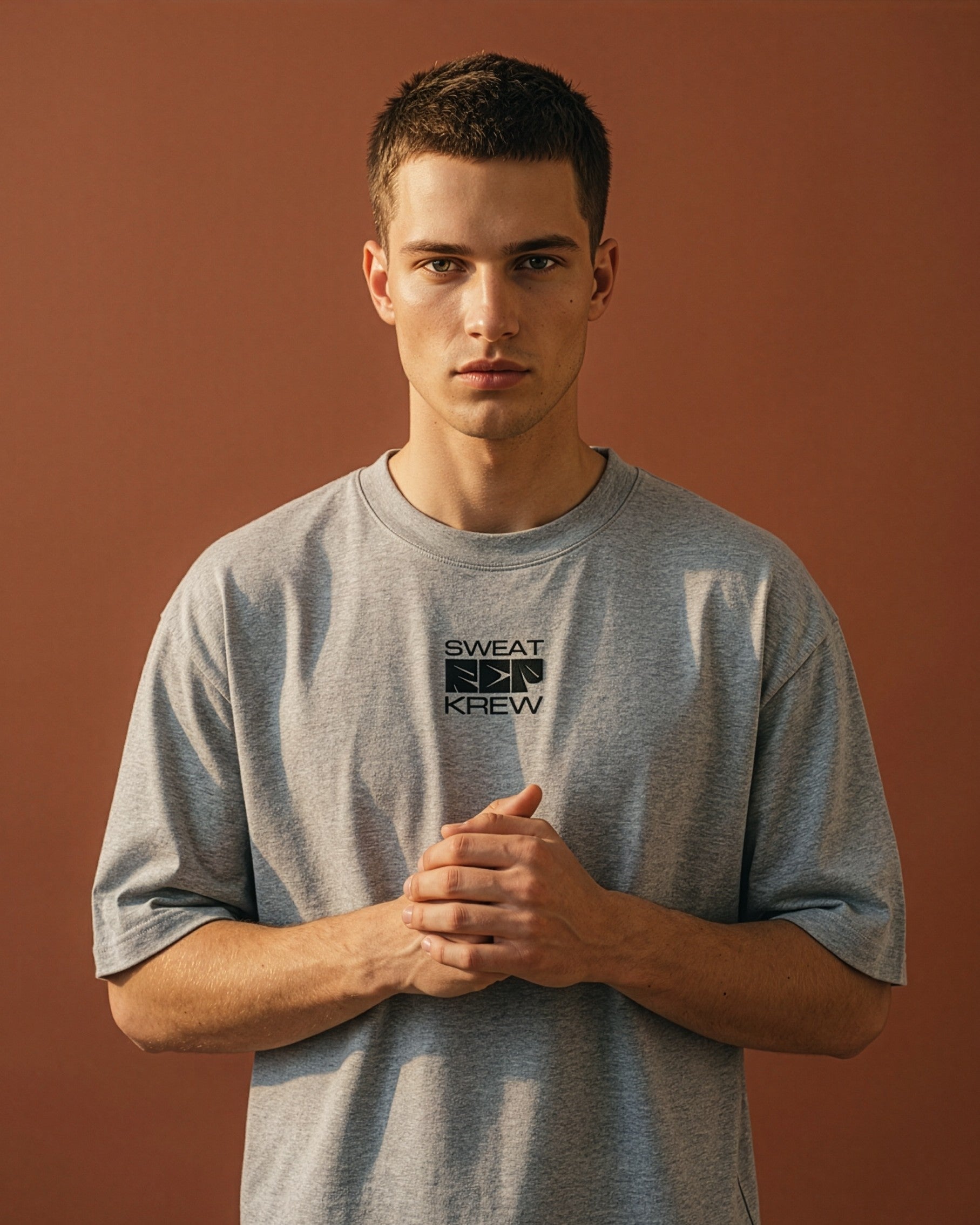 Men's Oversized Breaking Limits Grey T-Shirt