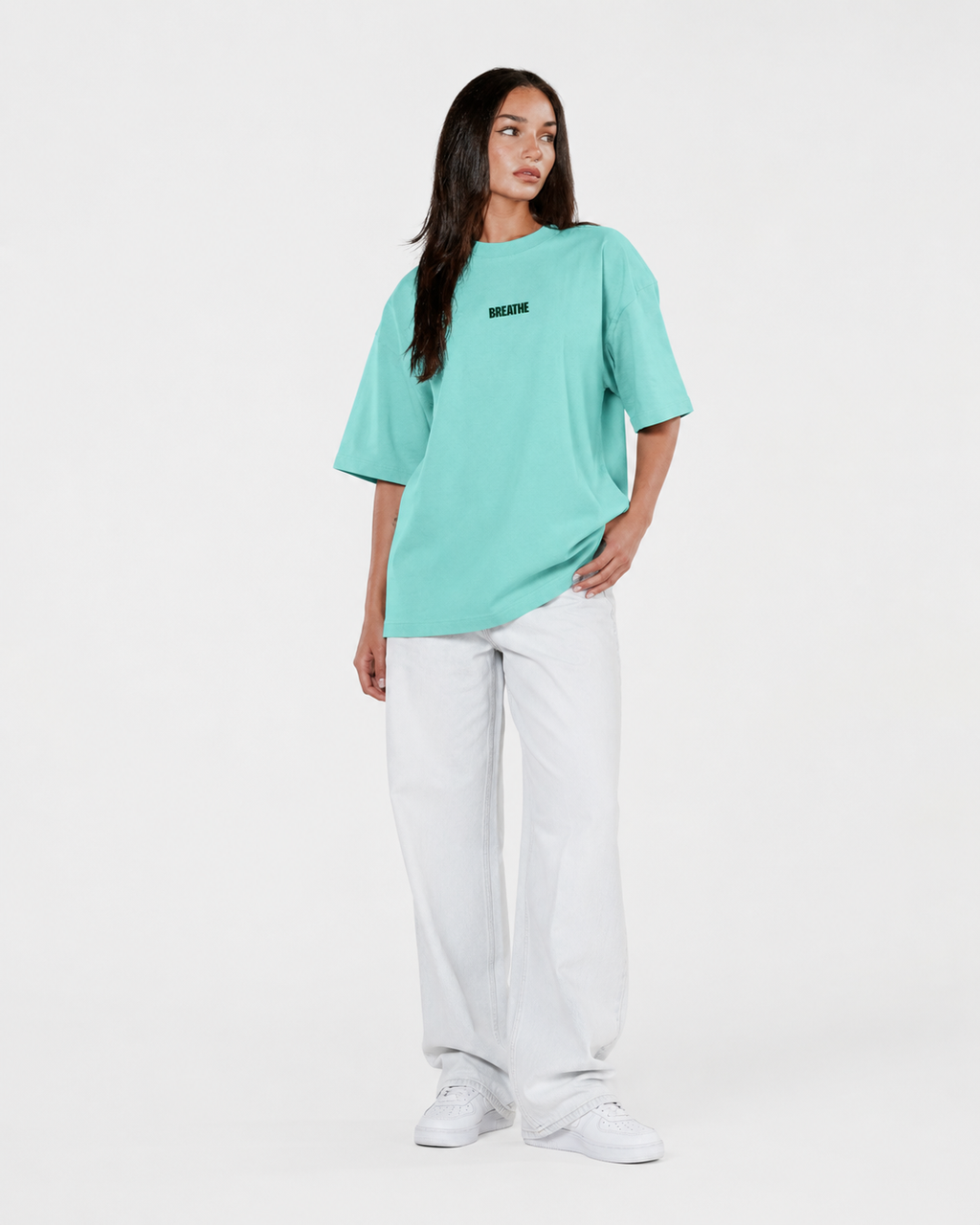 Women's Oversized Breathe-2 T-Shirt Mint Green