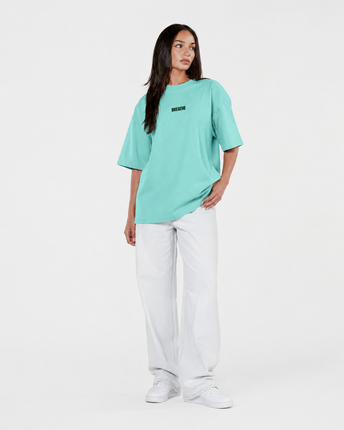 Women's Oversized Breathe-2 T-Shirt Mint Green
