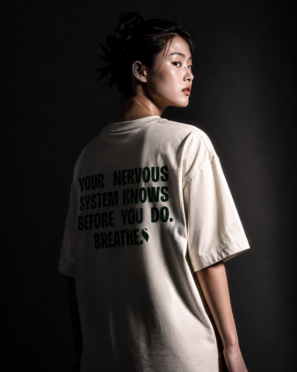 Women's Oversized Breathe-2 T-Shirt Ivory White