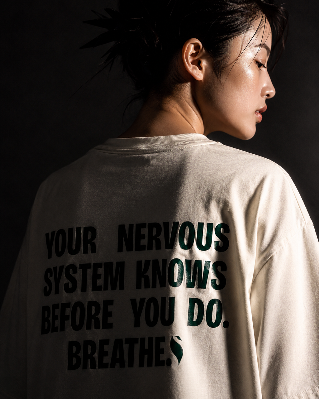 Women's Oversized Breathe-2 T-Shirt Ivory White