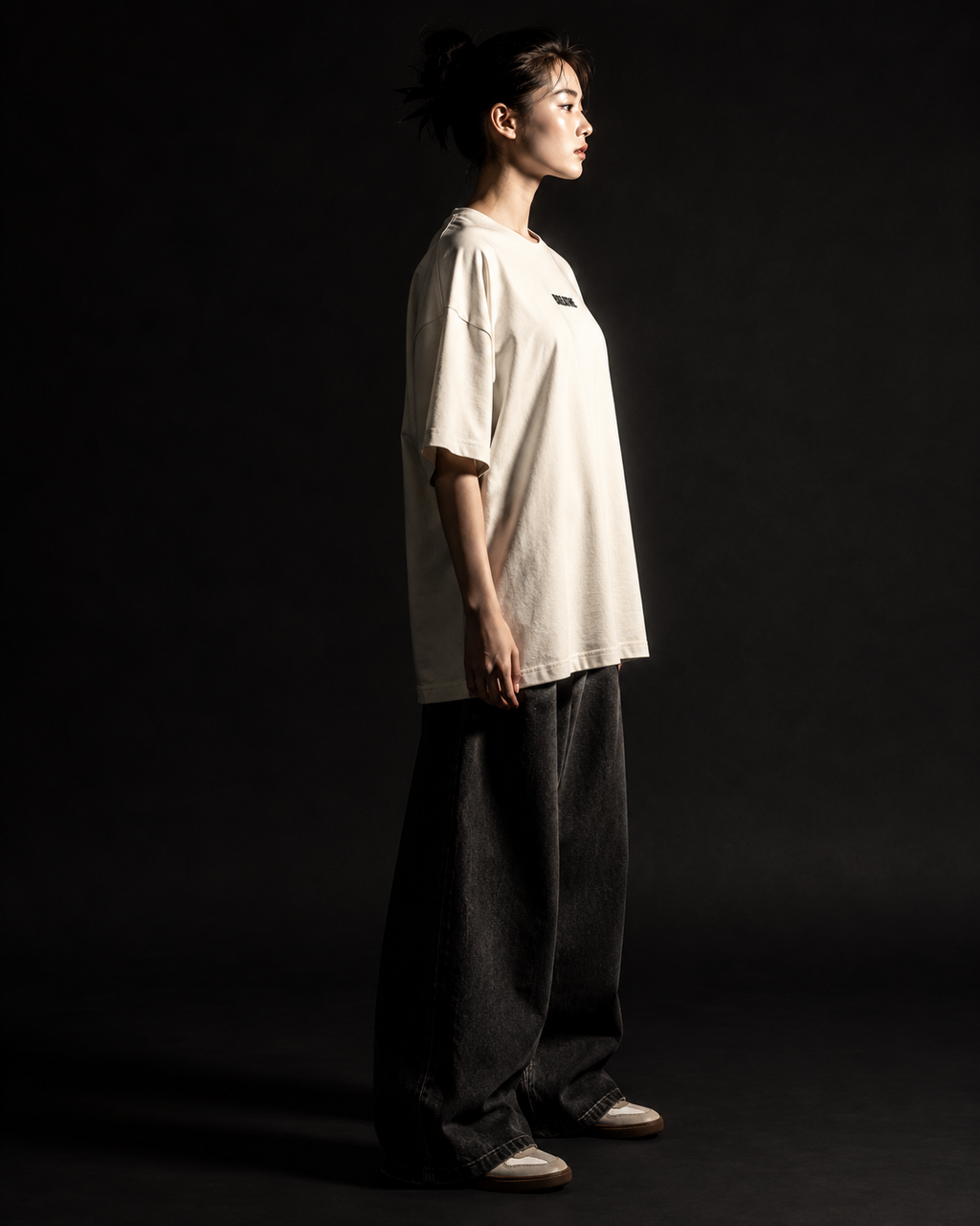 Women's Oversized Breathe-2 T-Shirt Ivory White
