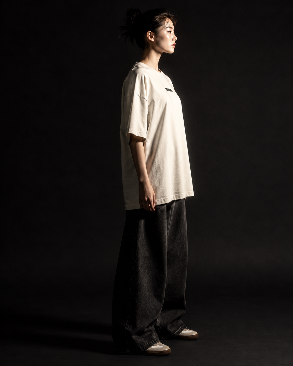 Women's Oversized Breathe-2 T-Shirt Ivory White