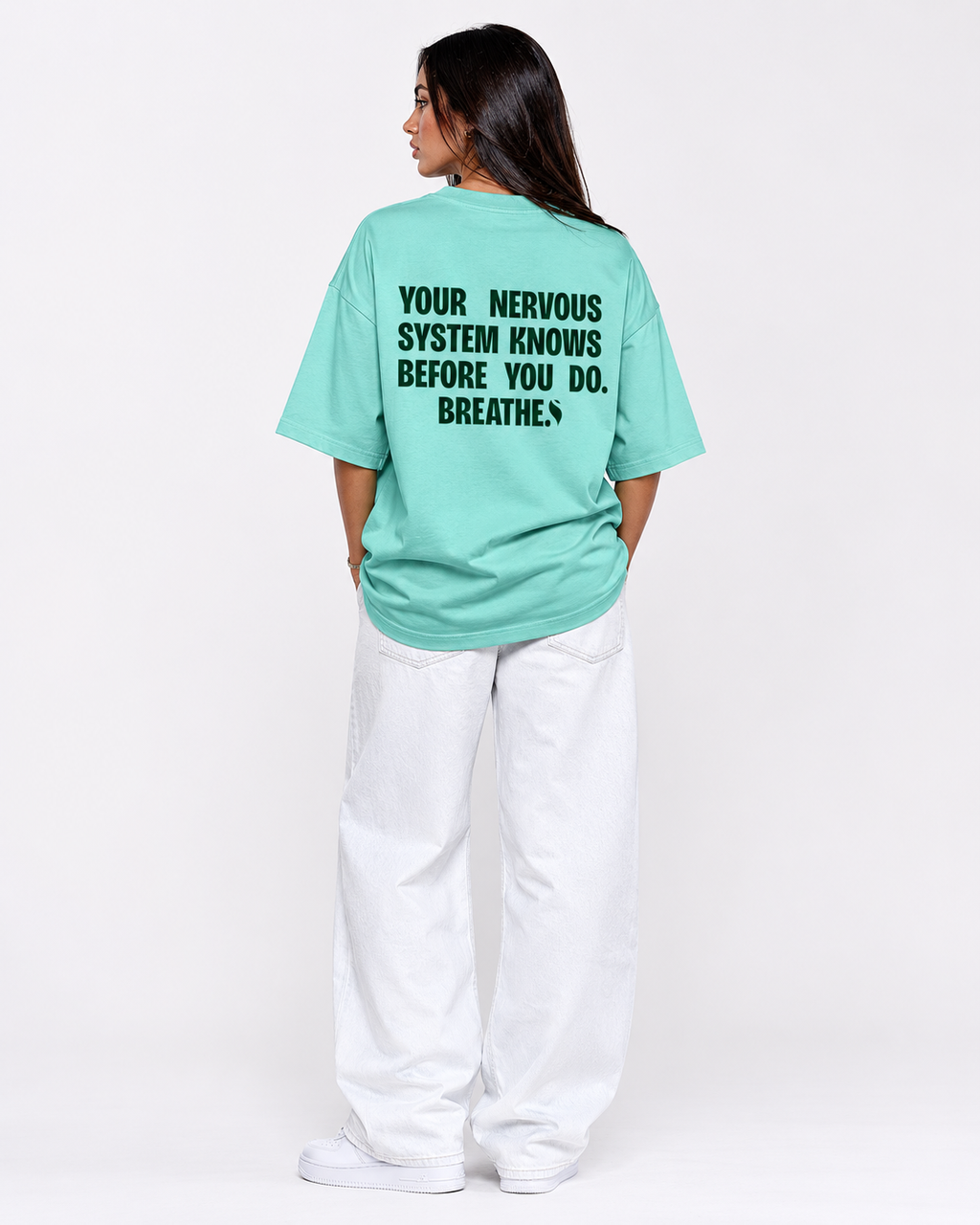 Women's Oversized Breathe-2 T-Shirt Mint Green