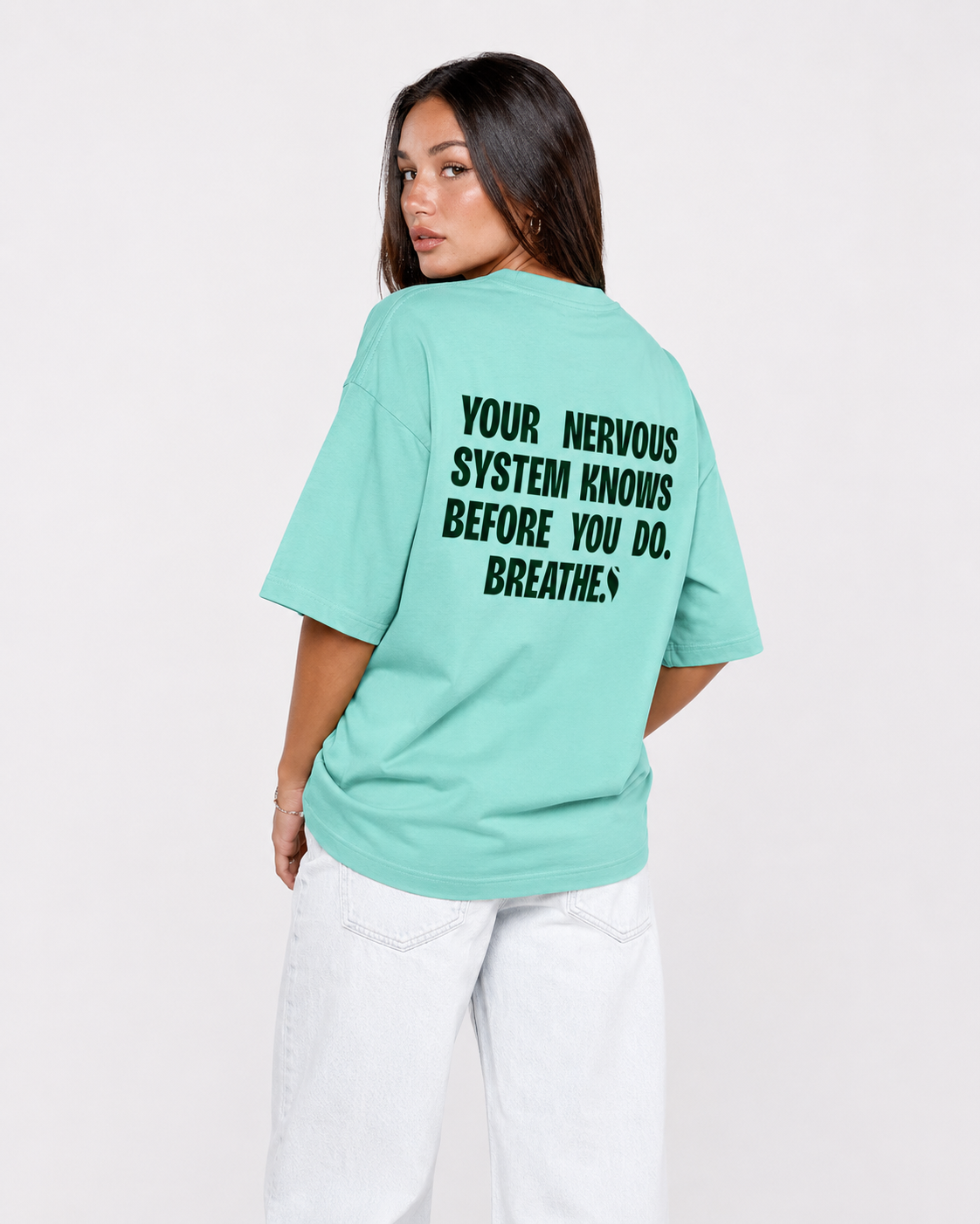Women's Oversized Breathe-2 T-Shirt Mint Green