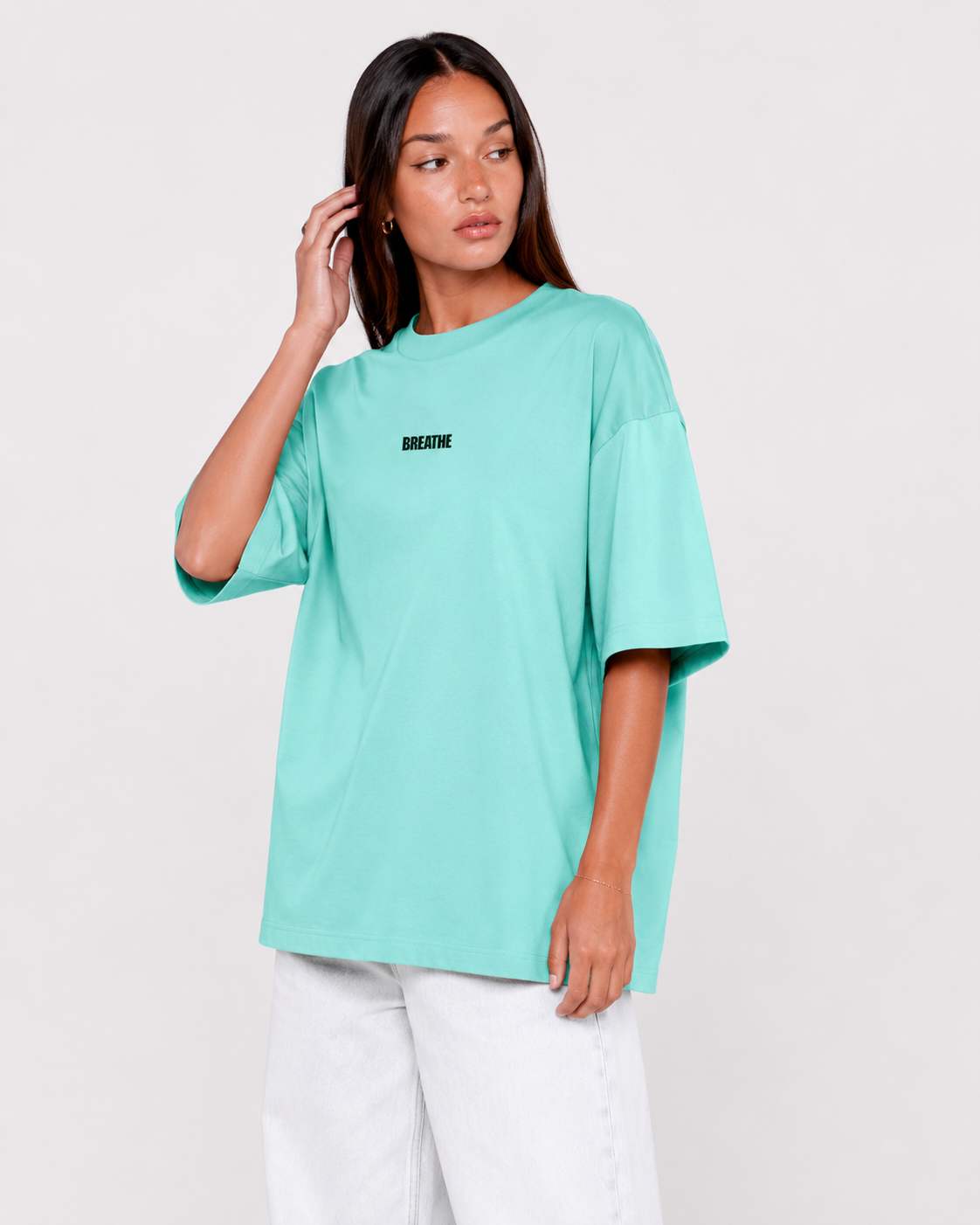 Women's Oversized Breathe-2 T-Shirt Mint Green