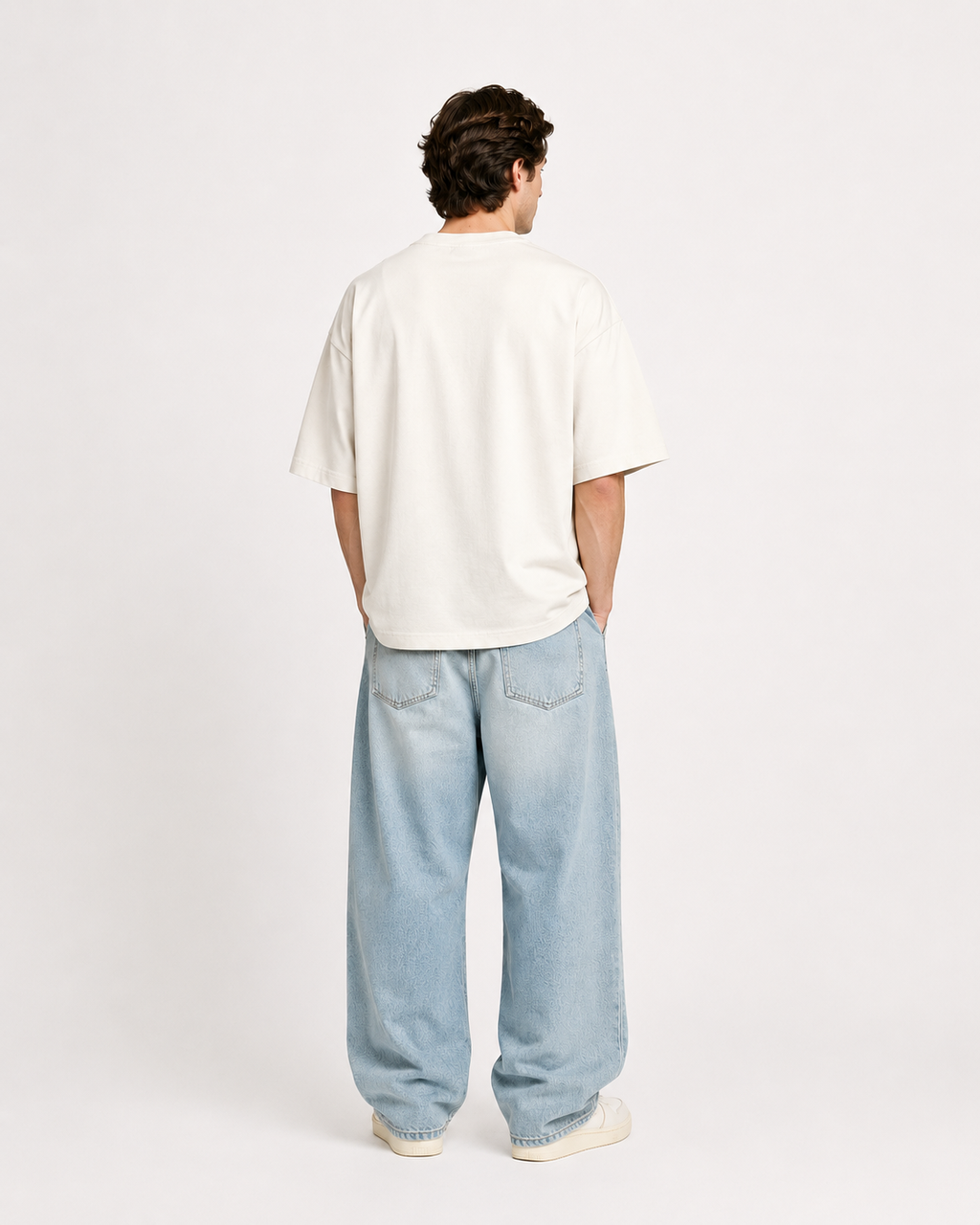 Men's Oversized Balance T-Shirt Ivory White