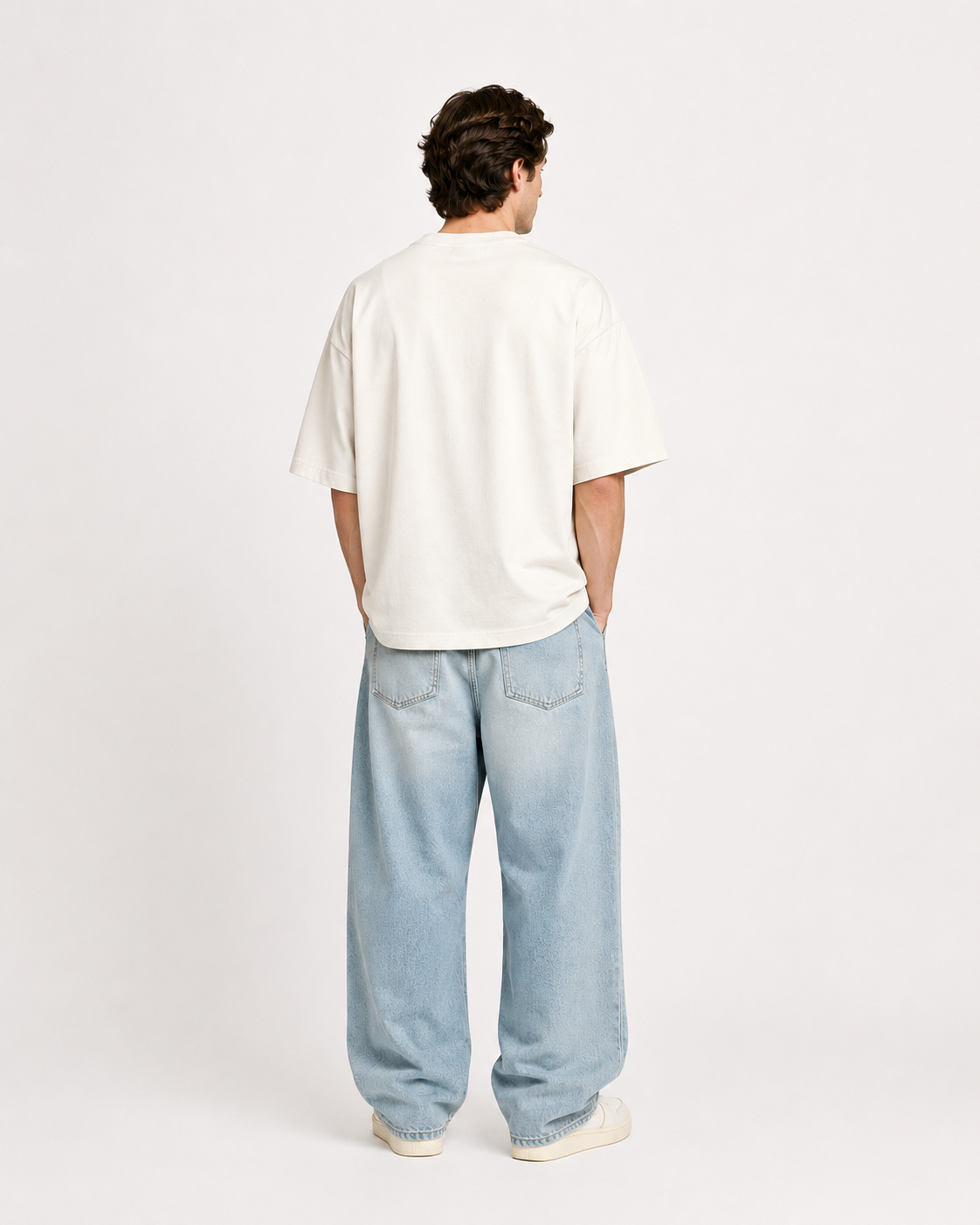 Men's Oversized Balance T-Shirt Ivory White