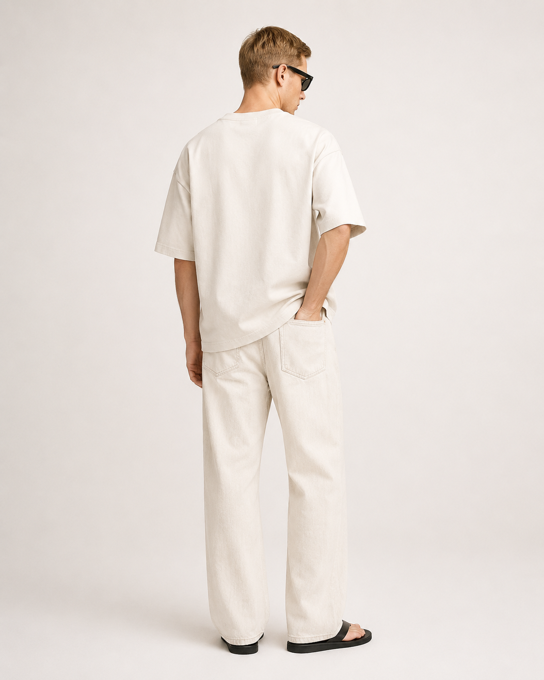 Men's Oversized Balance T-Shirt Ivory White