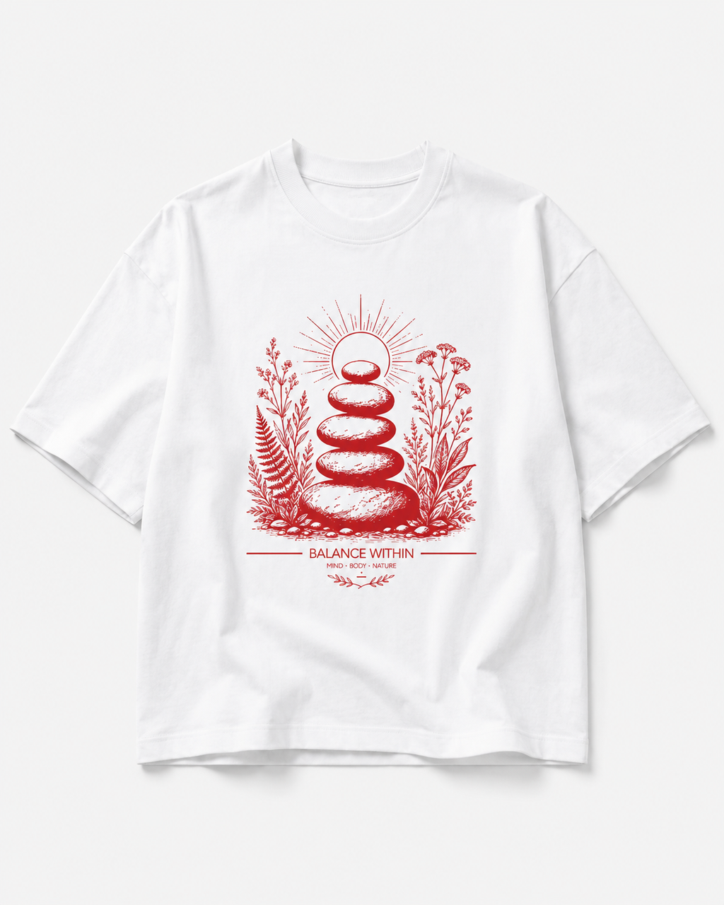 Men's Oversized Balance T-Shirt Pure White