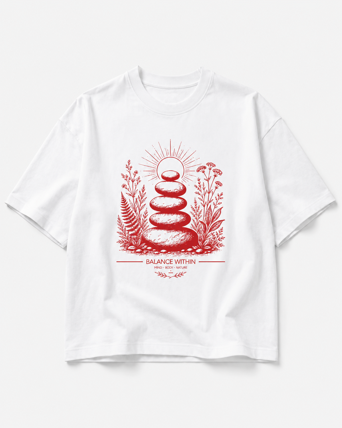 Men's Oversized Balance T-Shirt Pure White