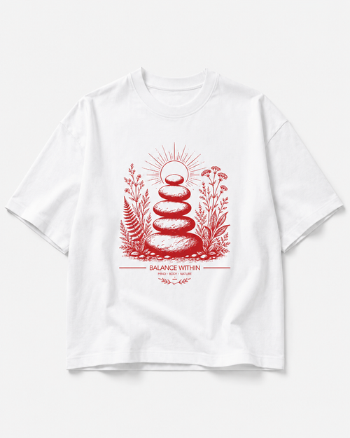 Men's Oversized Balance T-Shirt Pure White