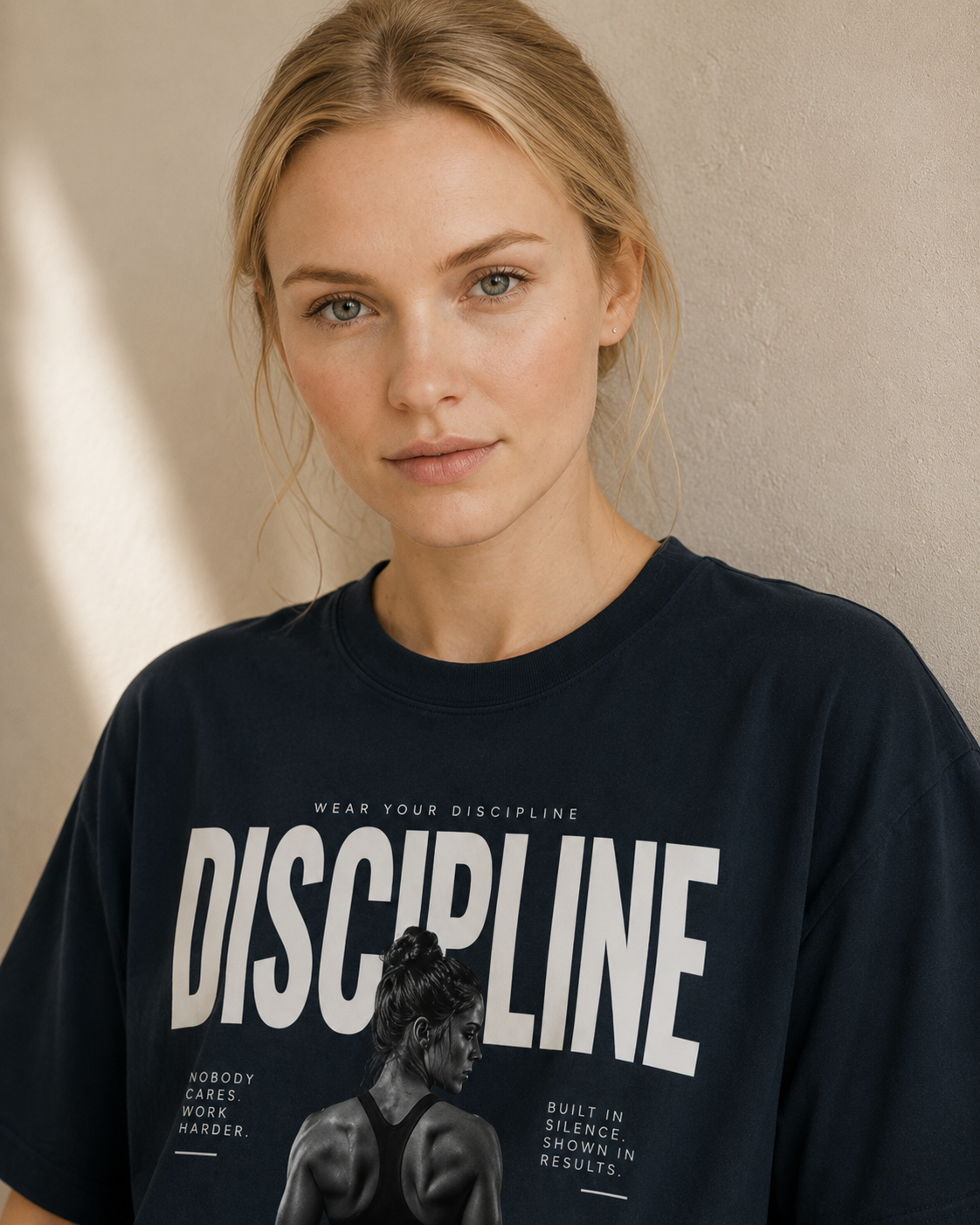 Women's Oversized Disciplined T-Shirt Navy Blue