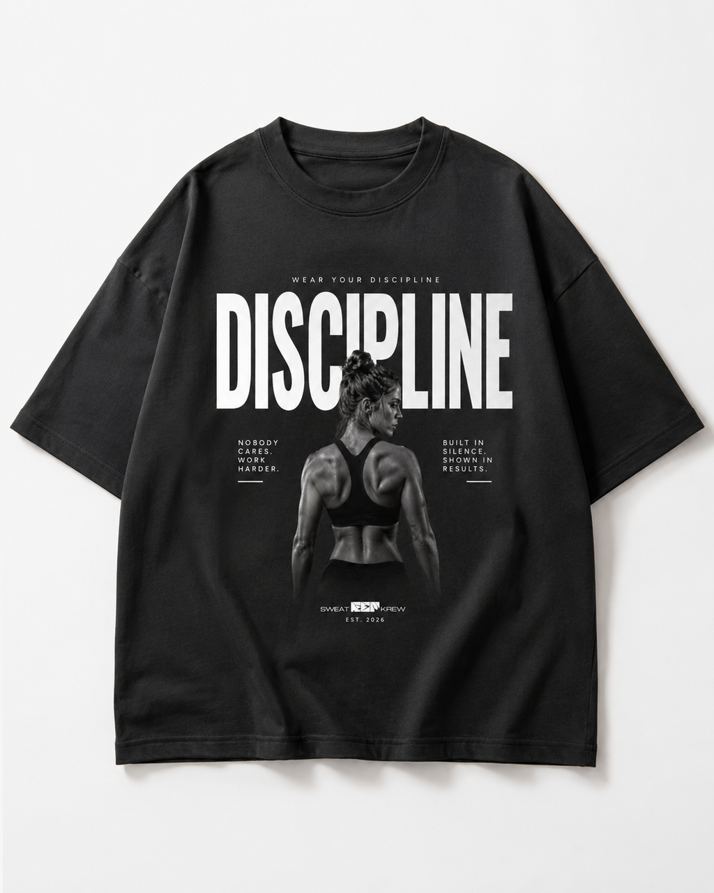 Women's Oversized Disciplined T-Shirt Midnight Noir