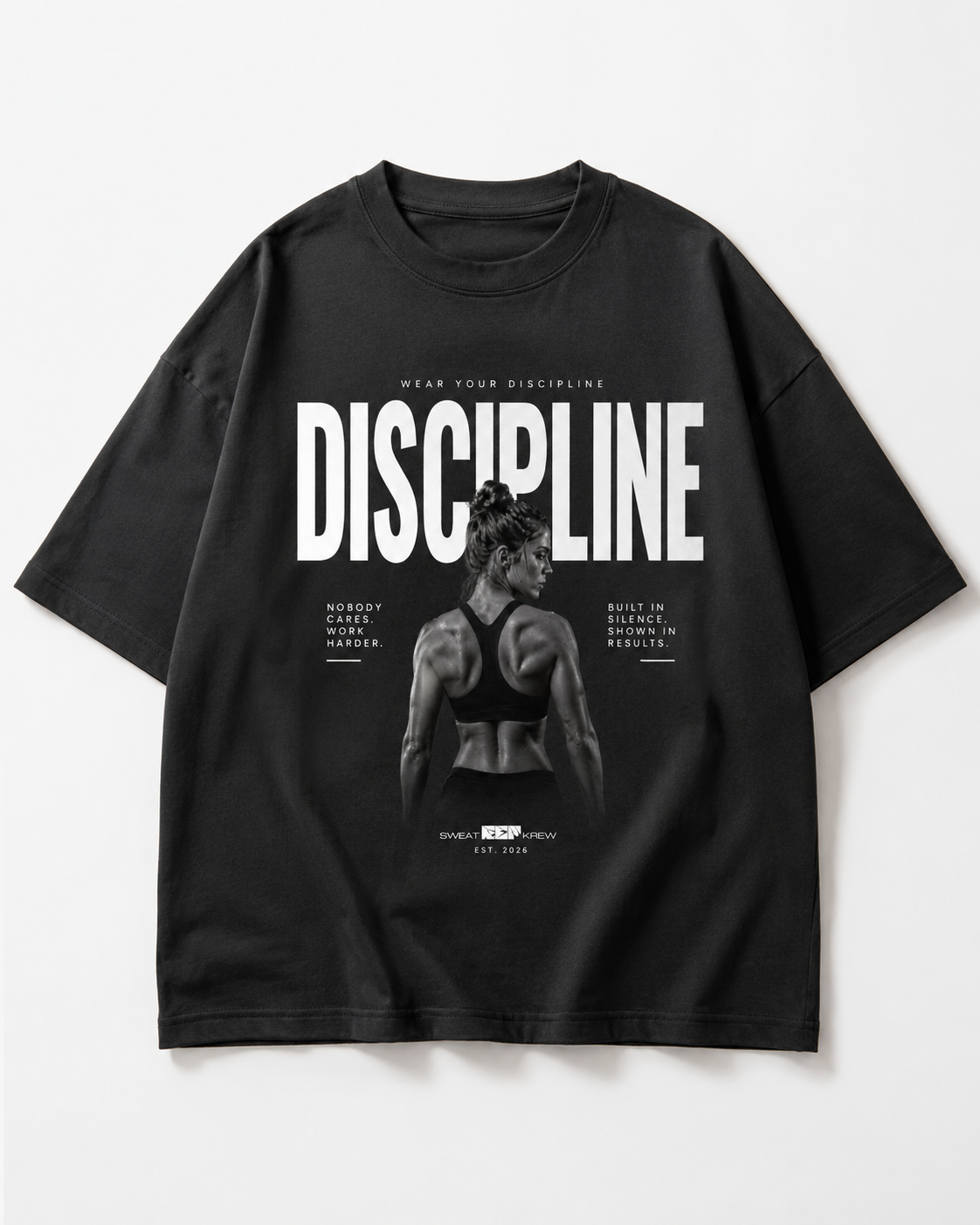 Women's Oversized Disciplined T-Shirt Midnight Noir