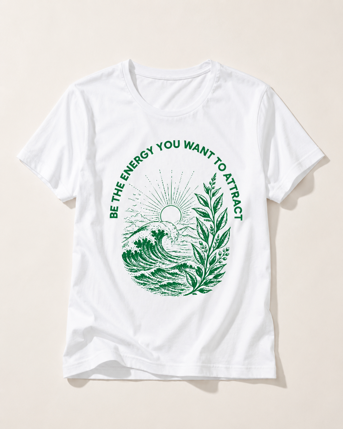 Women's Crew Neck Energy T-Shirt Pure White