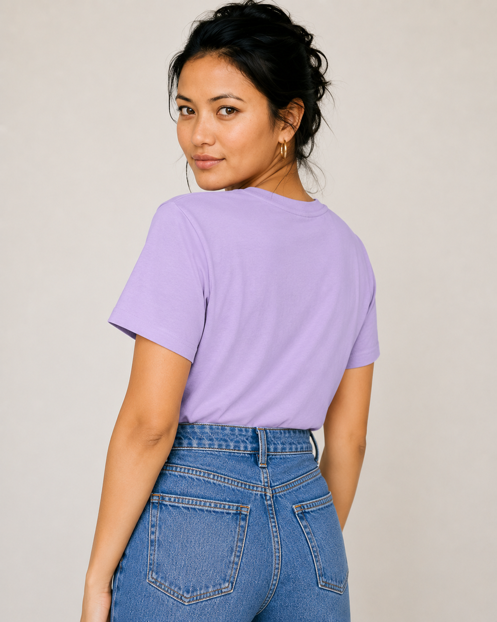 Women's Crew Neck Energy T-Shirt Floral Lavender