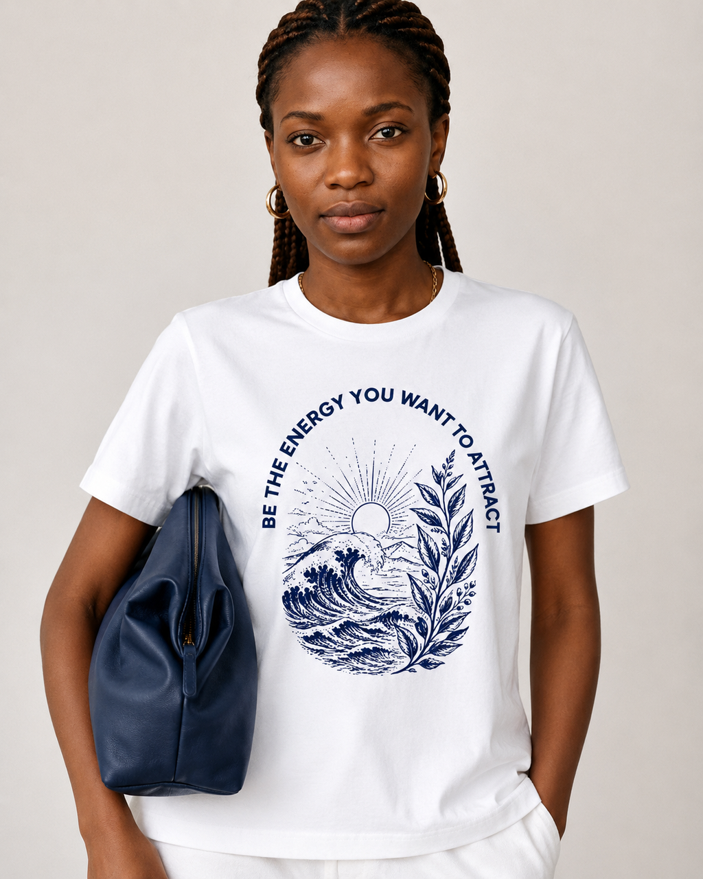 Women's Crew Neck Energy T-Shirt Pure White