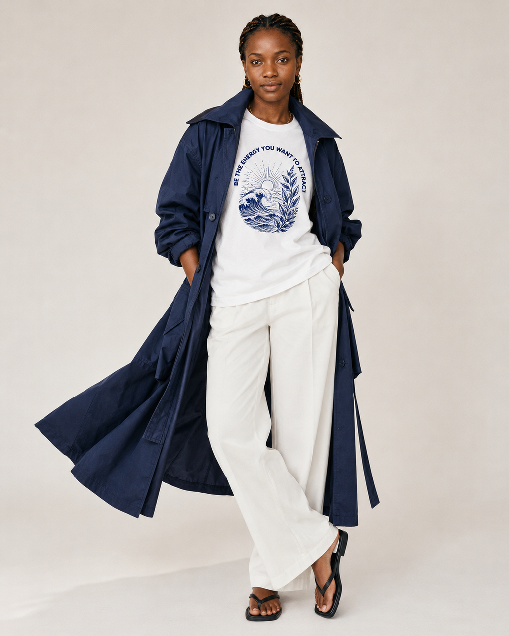 Women's Crew Neck Energy T-Shirt Pure White