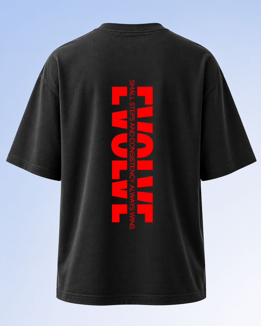 Men's Oversized Evolve T-Shirt Midnight Noir