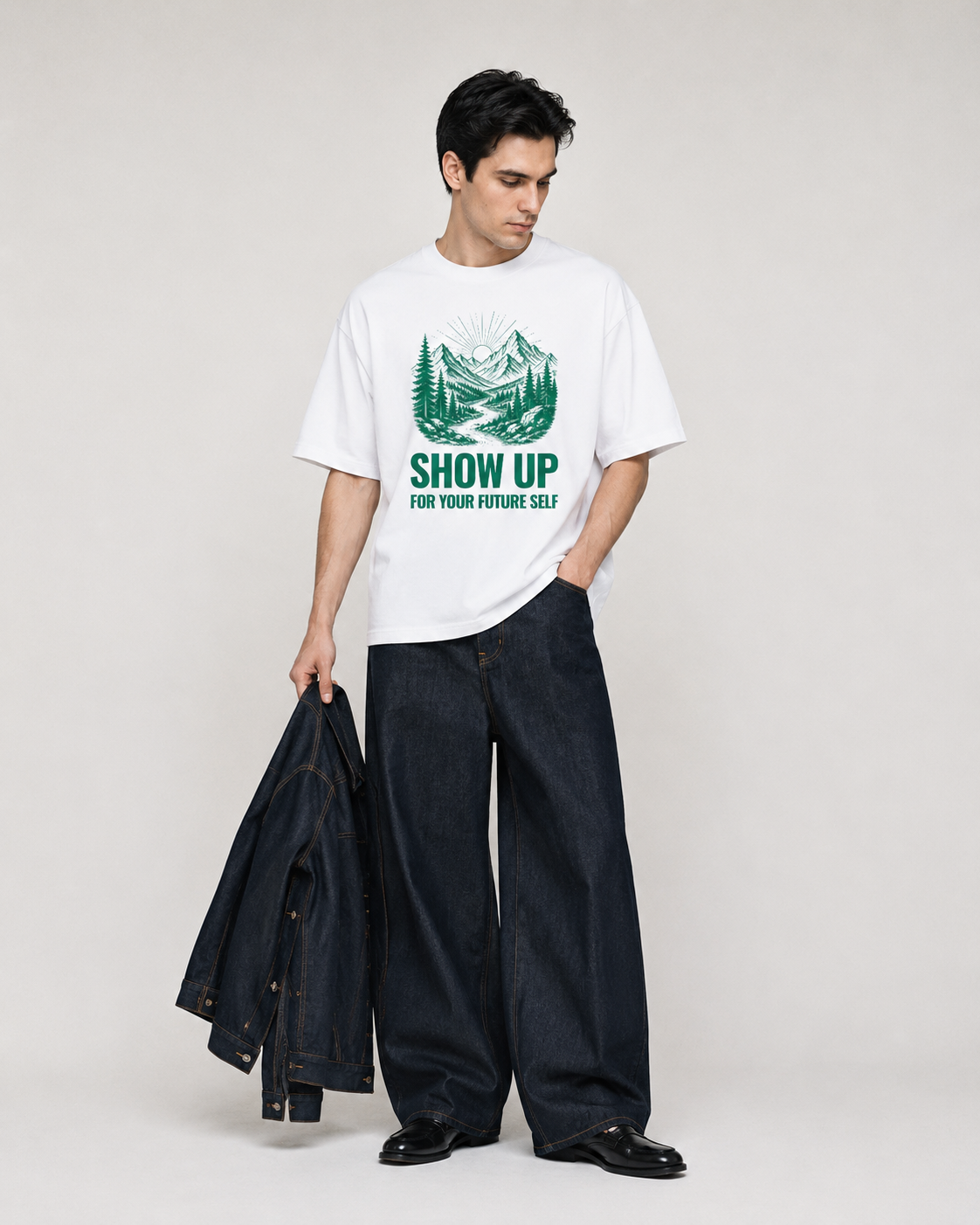 Men's Oversized Future Self T-Shirt Pure White
