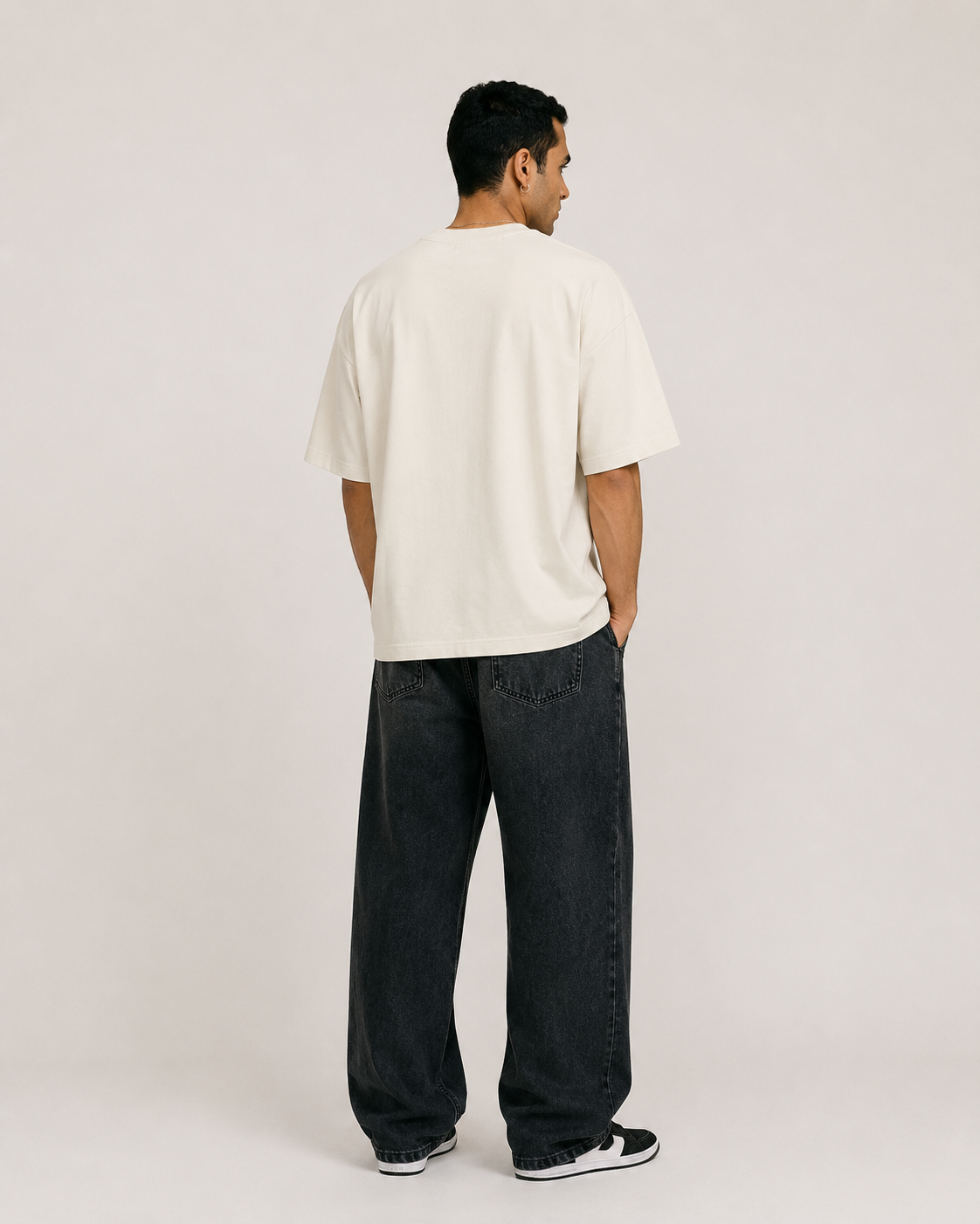 Men's Oversized Future Self T-Shirt Ivory White