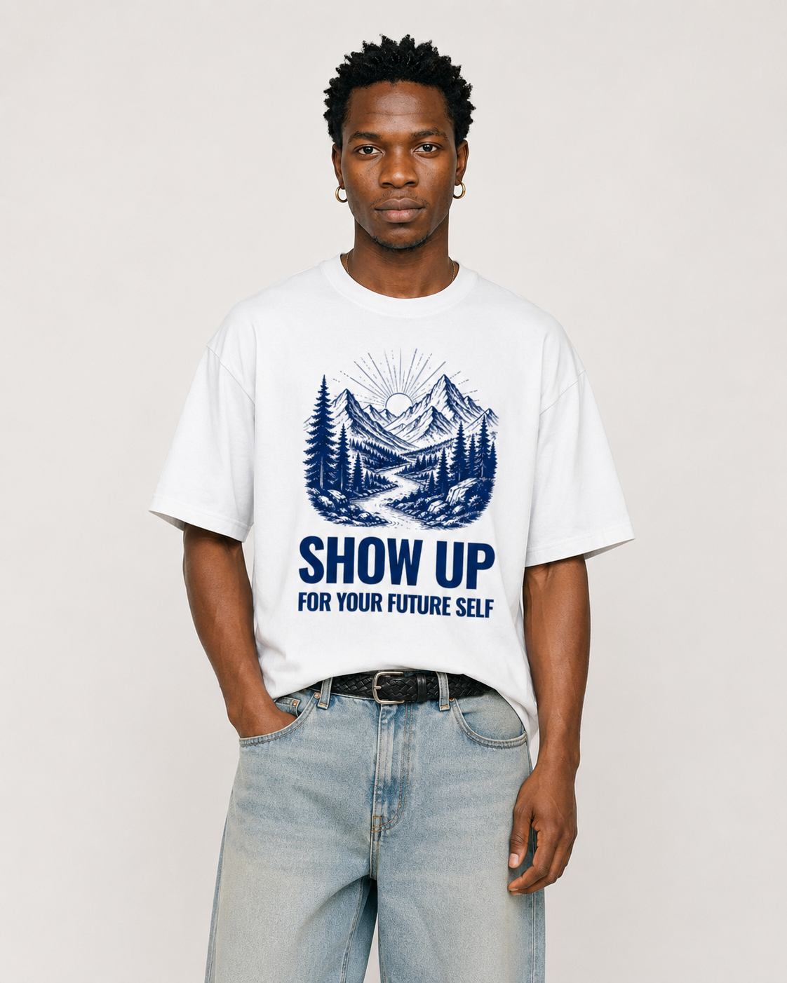 Men's Oversized Future Self T-Shirt Pure White