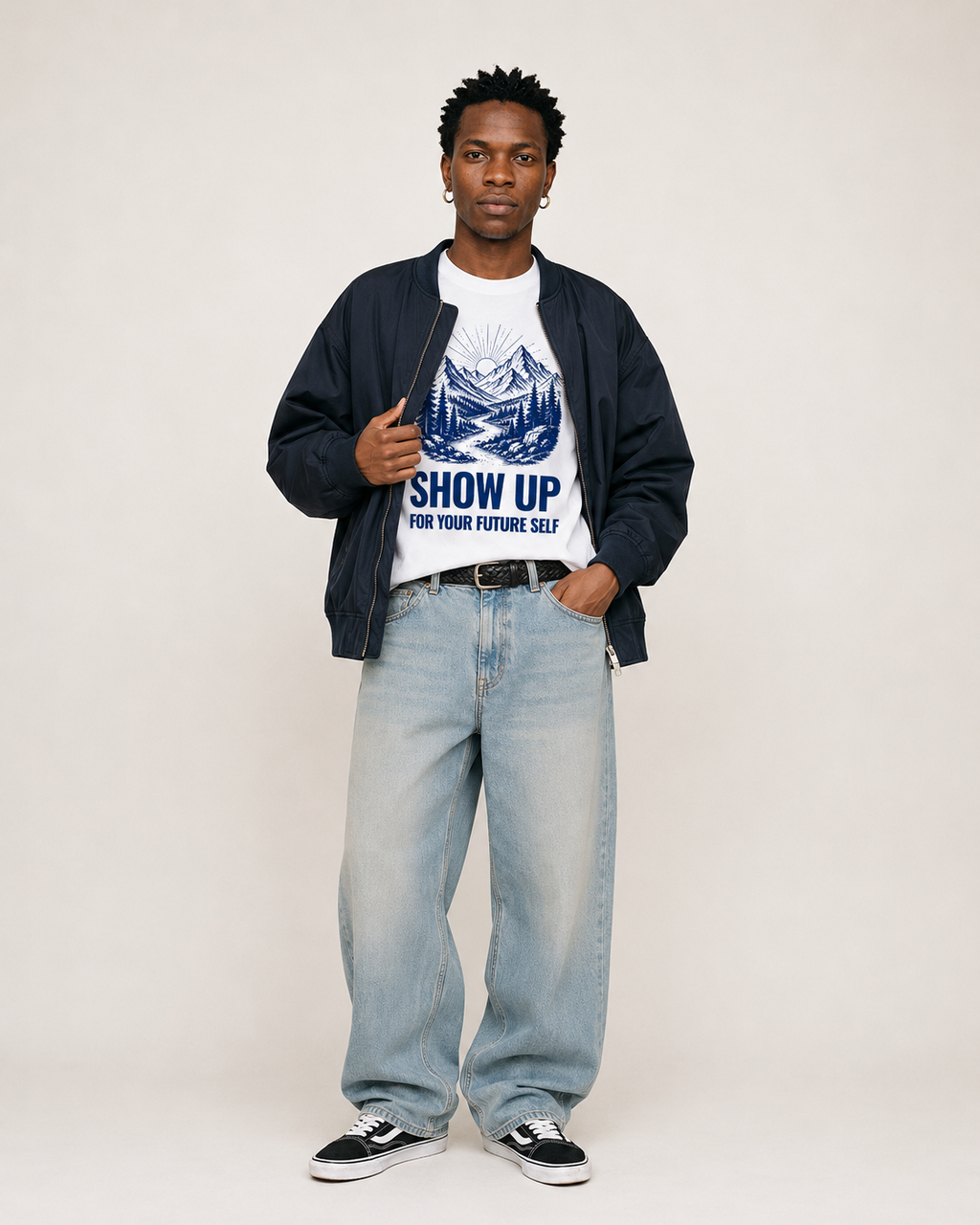 Men's Oversized Future Self T-Shirt Pure White