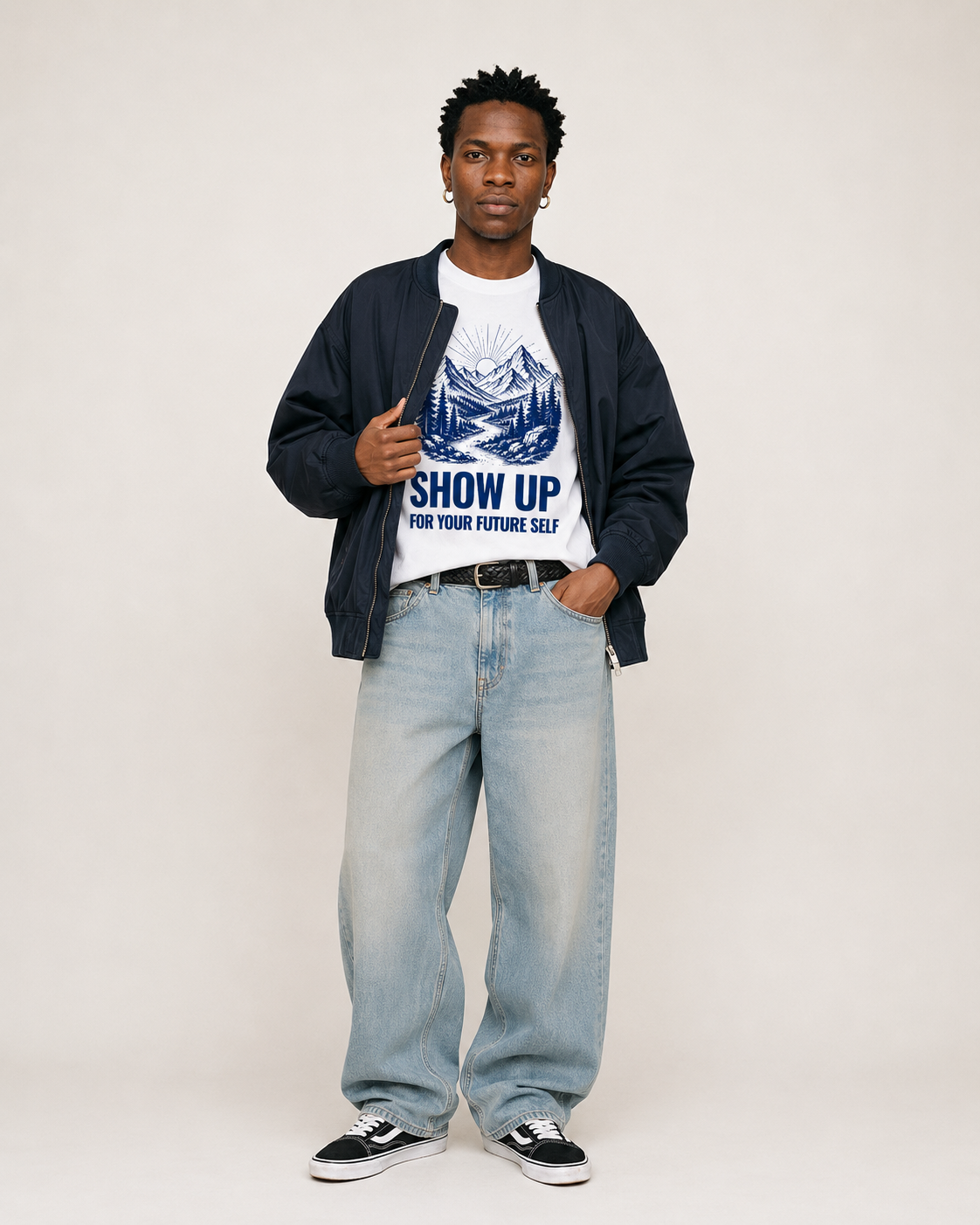 Men's Oversized Future Self T-Shirt Pure White