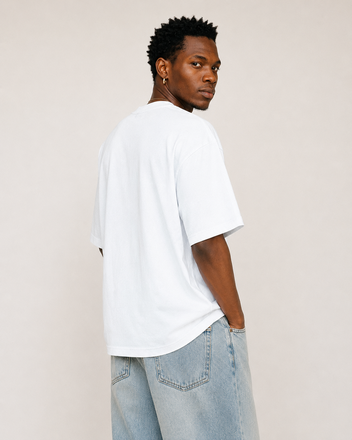 Men's Oversized Future Self T-Shirt Pure White
