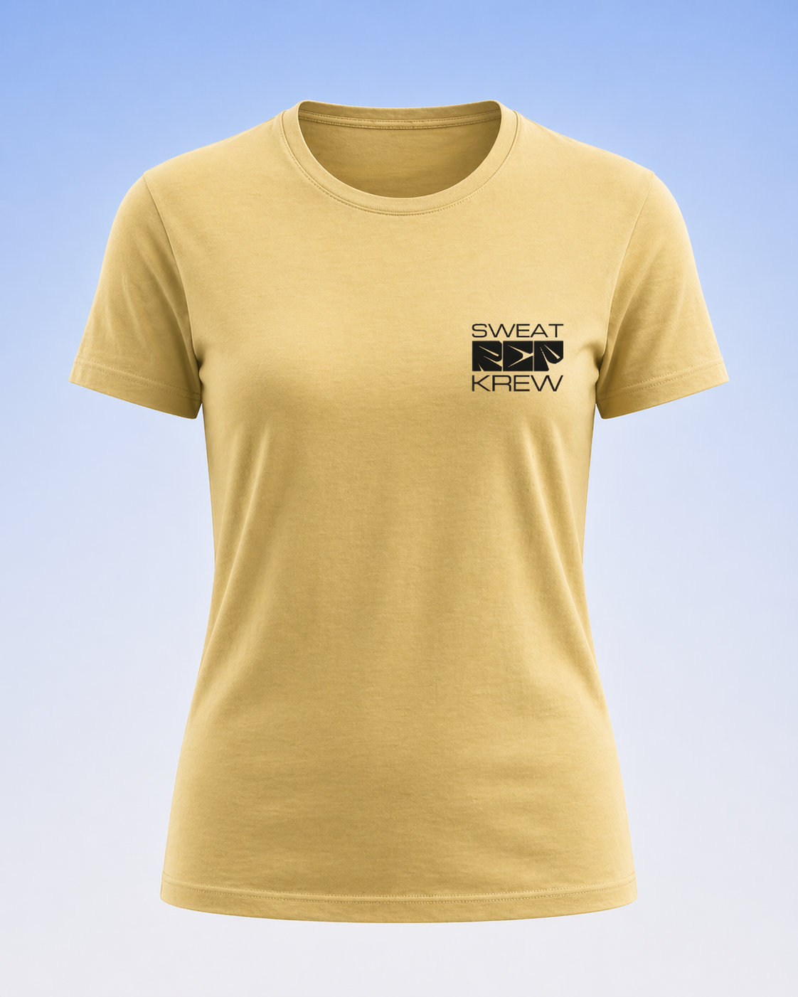 Women's Crew Neck Regular Fit Ghosty T-Shirt Beige