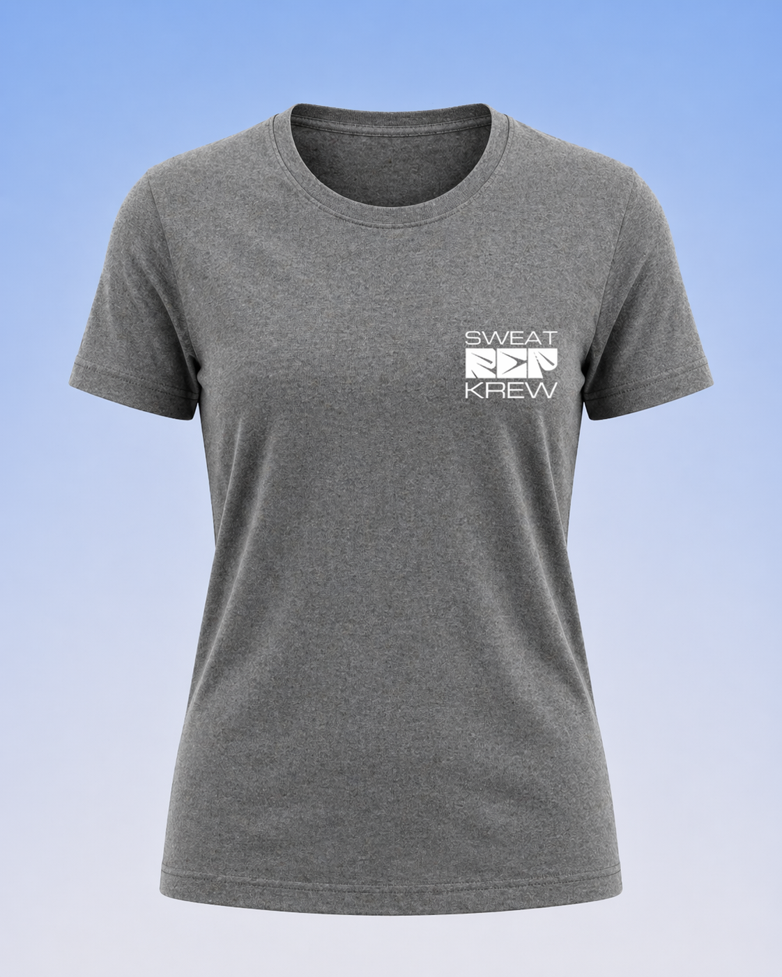 Women's Crew Neck Regular Fit Ghosty T-Shirt Steel Grey