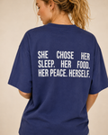 Women's Oversized Her Choice T-Shirt Royal Blue
