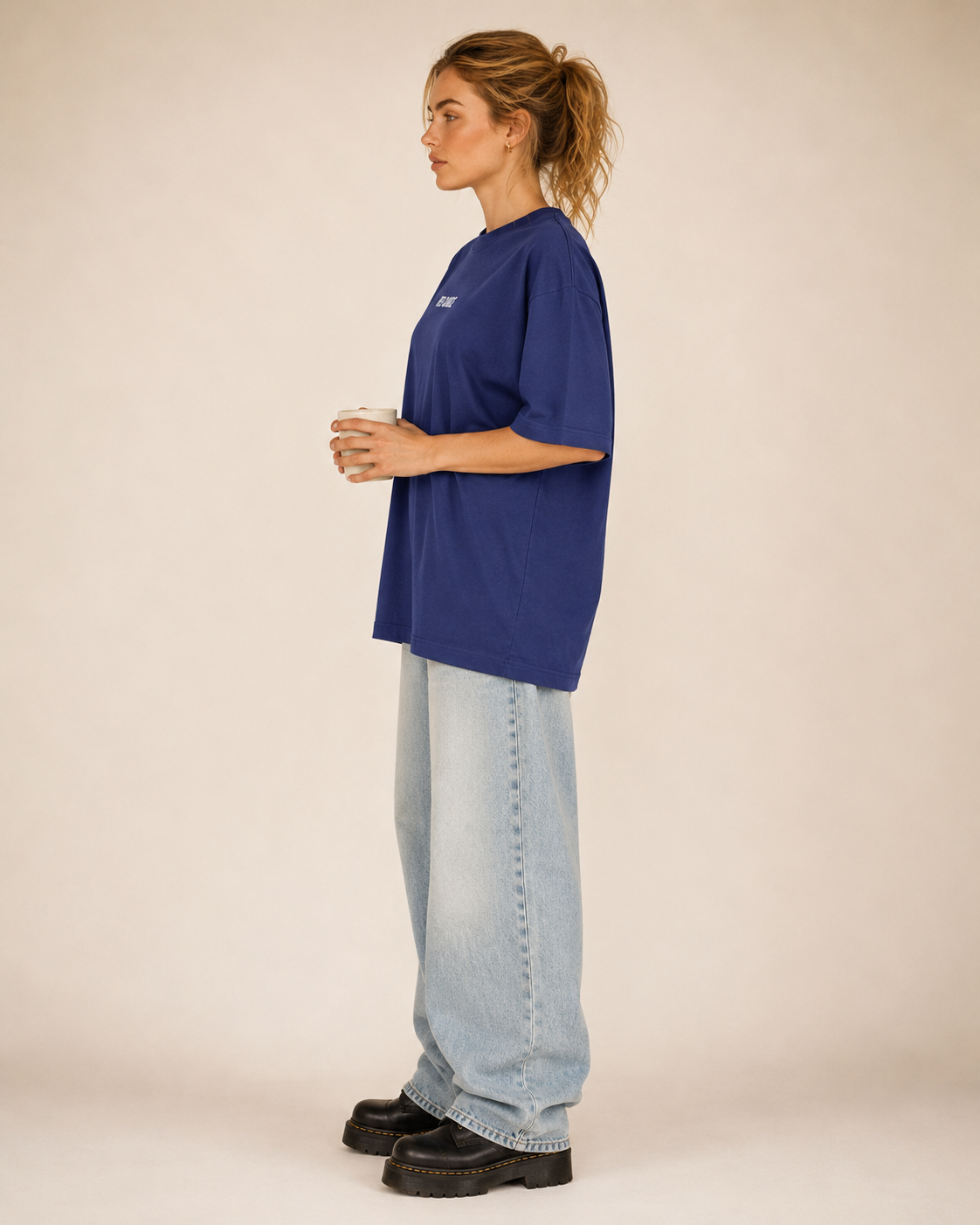 Women's Oversized Her Choice T-Shirt Royal Blue