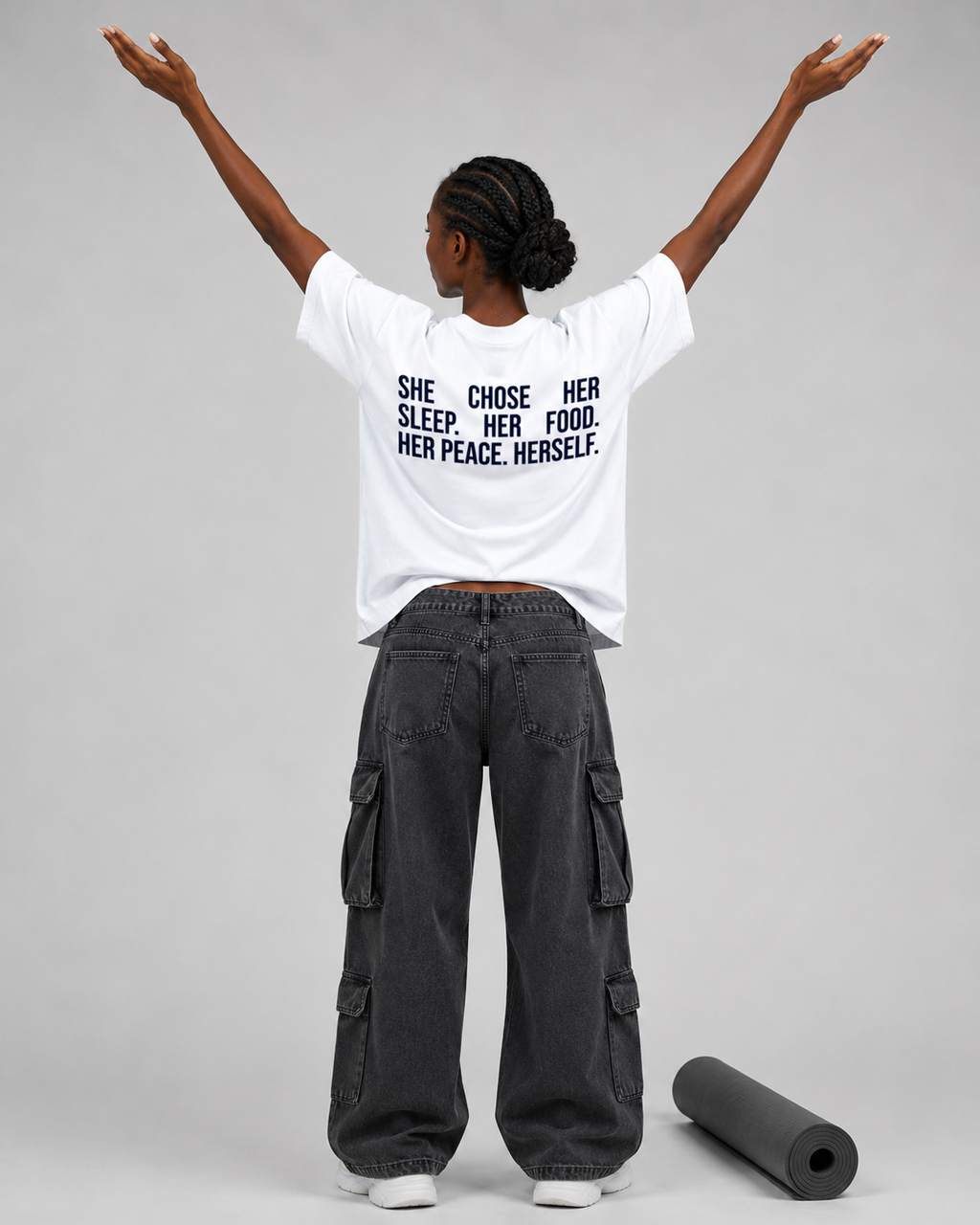 Women's Oversized Her Choice T-Shirt Pure White