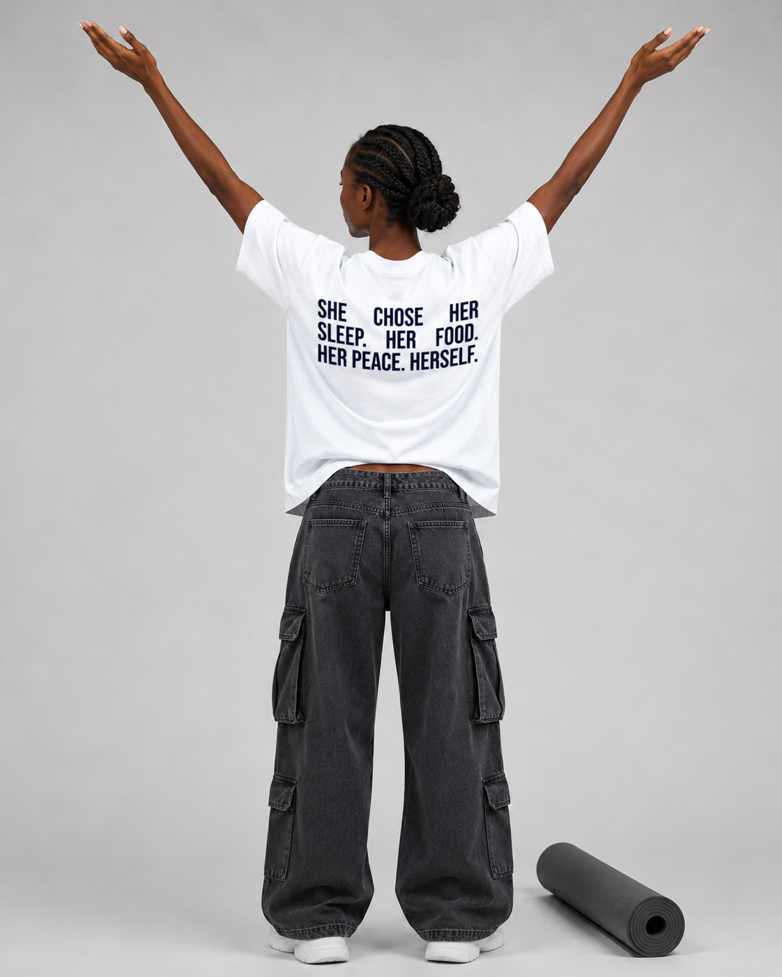 Women's Oversized Her Choice T-Shirt Pure White