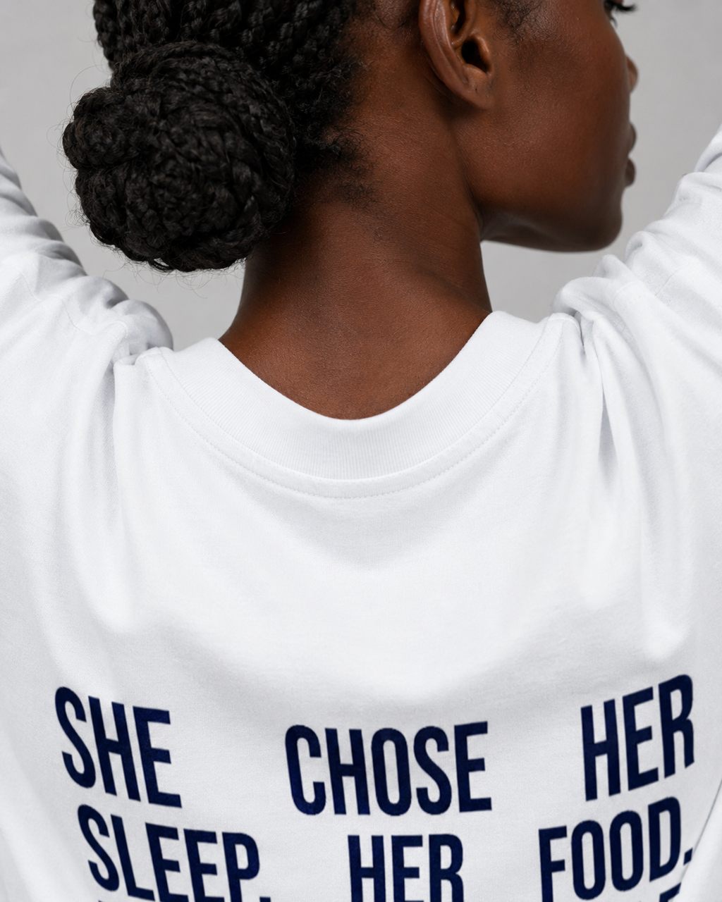 Women's Oversized Her Choice T-Shirt Pure White