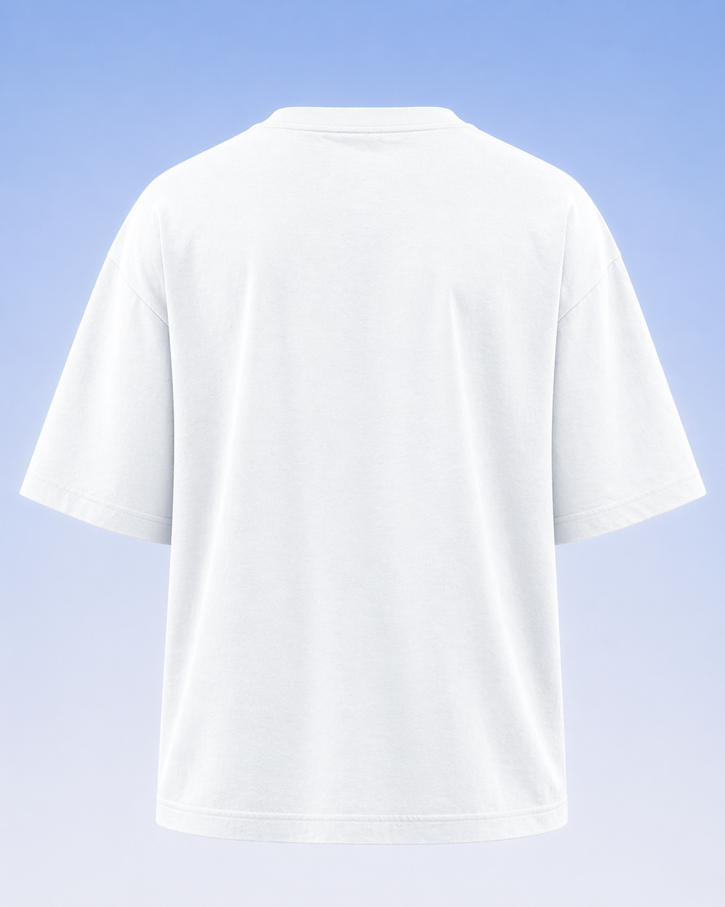 Oversized Half Done T-Shirt Pure White