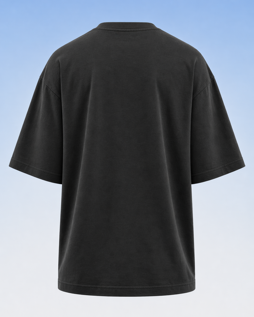 Oversized Half Done T-Shirt Midnight Noir