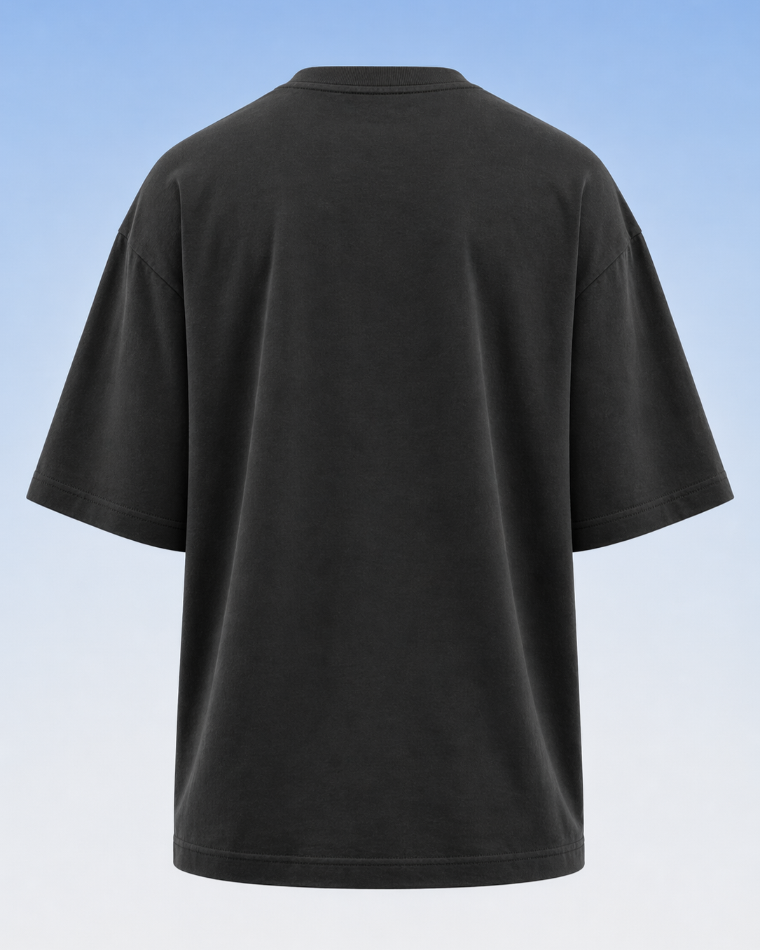 Oversized Half Done T-Shirt Midnight Noir